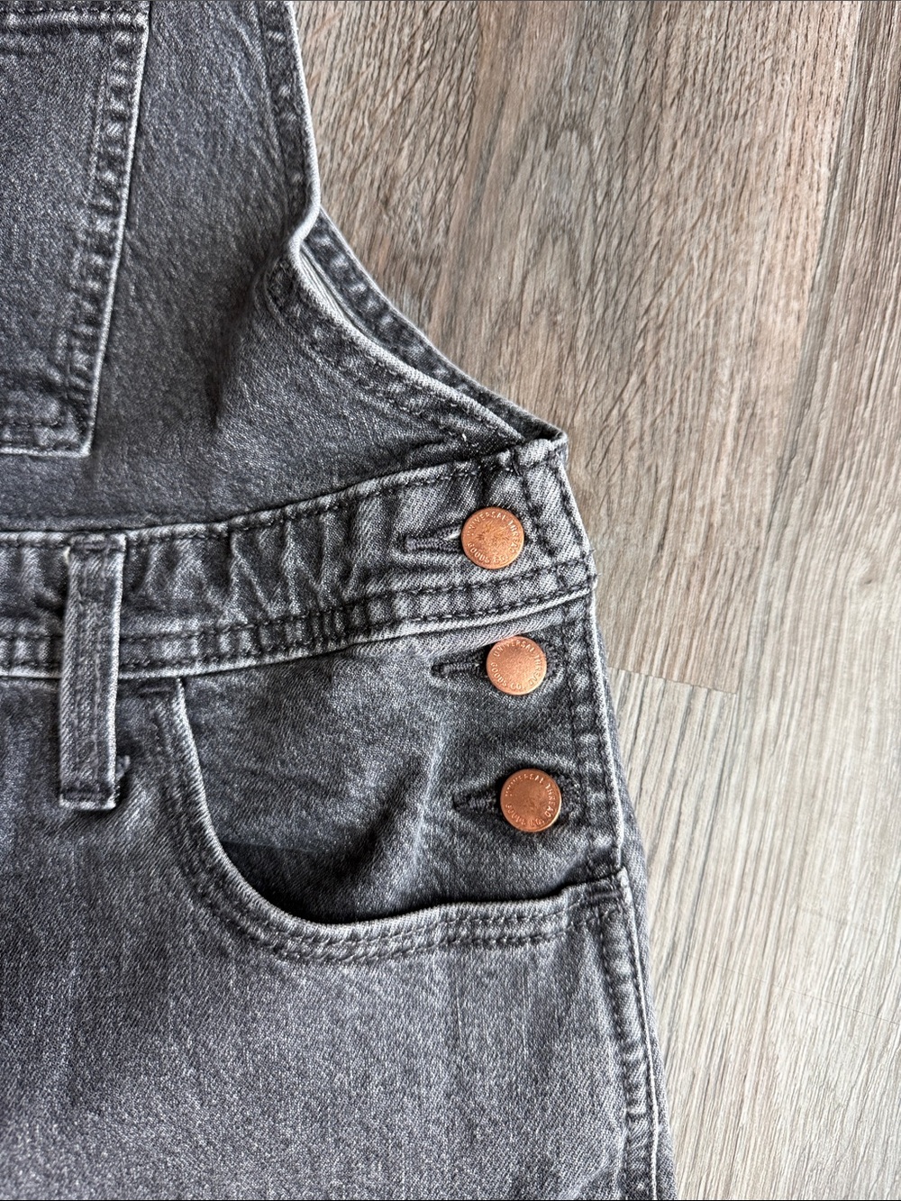 Universal Thread Charcoal Gray Denim Overalls - Picture 3 of 8